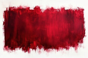 Aufkleber - Artwork displays a bold red canvas against a textured wall in an art gallery setting, inviting viewers to explore emotions and interpretations in a minimalist environment