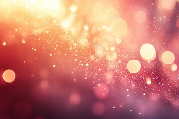 Aufkleber - Warm and colorful light particles create a shimmering effect against a soft background during a festive celebration at twilight