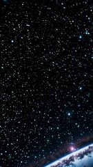 Wall Mural - a mesmerizing video still of a starry night sky, captured from a low-angle perspective, showcasing c