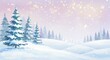 © Neuroillustrator3033 - Winter landscape with snow-covered trees and soft pastel colors