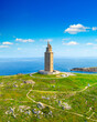 © Aleh Varanishcha - View of the Tower of Hercules, A Coruna, Galicia, Spain