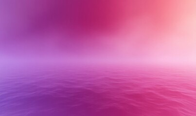 Wall Mural - Calm sea with gentle waves under a vibrant gradient sky transitioning from purple to pink, evoking a peaceful and dreamy atmosphere