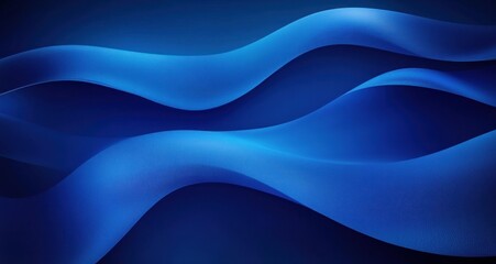 Fototapete - Smooth flowing blue abstract waves creating a serene and calming visual effect with soft gradients and curved shapes