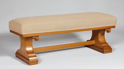 Fototapete - High-quality upholstery on oak frame bench variation of chair