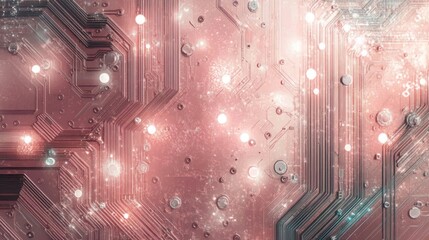 Wall Mural - a detailed close up view of an electronic circuit board