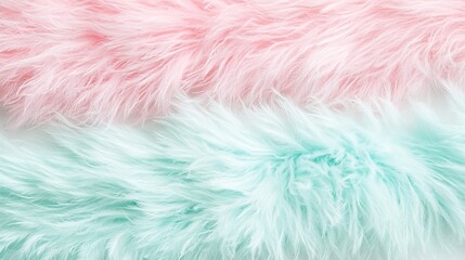  Soft Colorful Fur Textures in Pastel Pink and Mint Green Shades