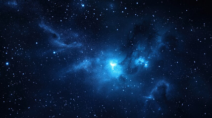 Wall Mural - Space-themed blue night sky with astrology and horoscope symbols, offering a celestial screensaver
