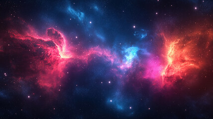 Wall Mural - outer space background with shining stars and a mysterious dark void stretching infinitely wide