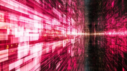 Wall Mural - abstract digital data network displaying futuristic information technology concepts