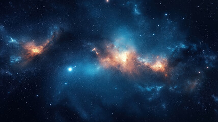 Wall Mural - a captivating night sky filled with twinkling stars and a glowing galaxy set against the vast univer