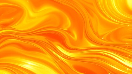 Canvas Print - abstract swirling orange and yellow background illustrating fluidity and motion in an artistic style
