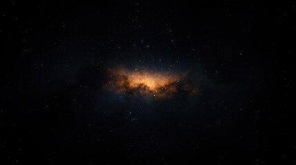 Wall Mural - A glowing nebula with bright stars scattered across the dark expanse of deep space.