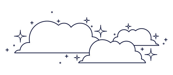 Wall Mural - comic cloud dreamy sky bubble illustration vector