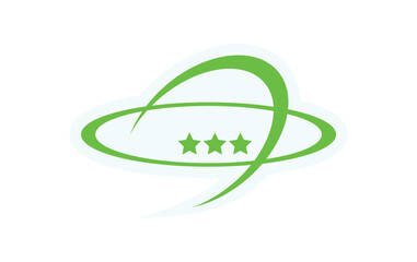 Wall Mural - y2k abstract space sticker. modern icon with retro aesthetic. cool symbol and shape with star and co