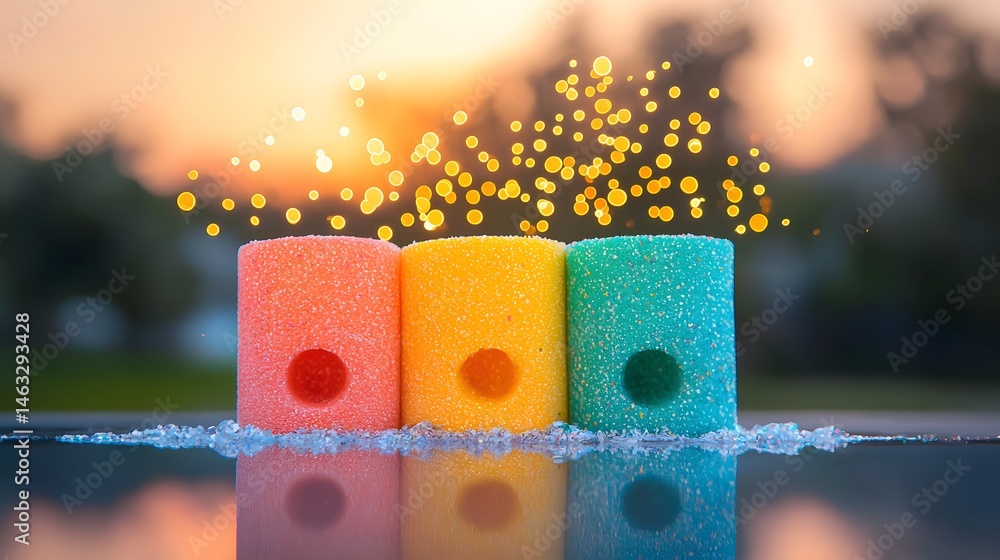 Colorful Firecrackers Ready for Celebration at Sunset Stock Photo ...