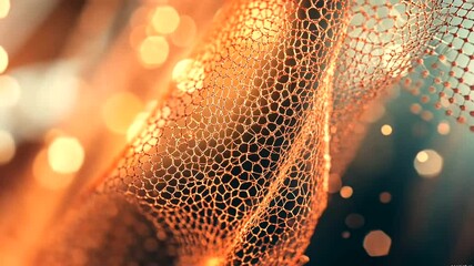 Abstract copper net with bokeh