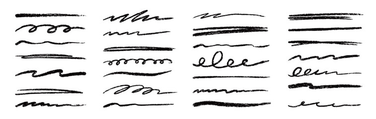 Fototapete - Line brush doodle stroke pencil pen sketch vector texture. Handwritten marker paint chalk paper cross, grunge draw emphasis. Scribble crayon pencil stroke doodle underline shape. Vector illustration