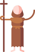 monk illustration on a white background     