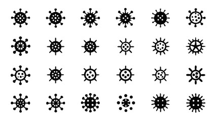 Comprehensive line icon set of graphic resources for site and application design includes navigation controls and interface elements for UI UX professionals