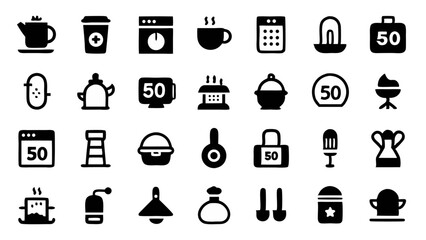Modern minimalist icon pack for digital products and user interfaces offering a wide selection of web application symbols ideal for frontend and backend design