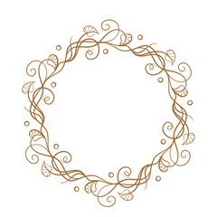 Wall Mural - an elegant vintage style floral wreath, perfect for a variety of invitations, cards, or decorative p