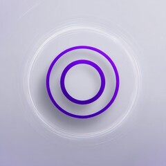 Poster - Abstract Purple Rings on Light Background with Subtle Circular Textures and Shadow Details