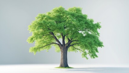 Aufkleber - Isolated tall tree with white background