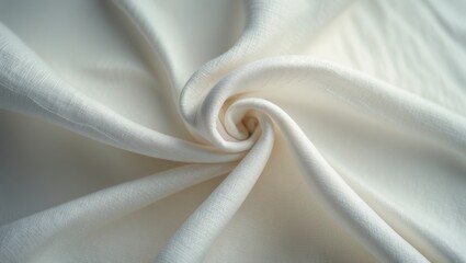 Poster - Detailed view of white cloth on a shirt showcasing fabric quality and textured background with room for text.