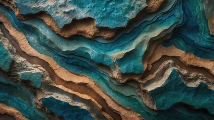 Poster - Abstract design featuring water, rocks, and natural textures for background use