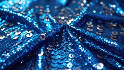 Aufkleber - Luxurious sequined textile with a shiny, textured surface and decorative sparkle backdrop.