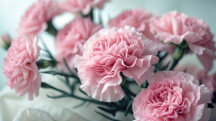 Aufkleber - Pastel Pink Carnation Garden Decor for Celebrations