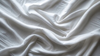 Poster - White bedding with empty space for writing in the background