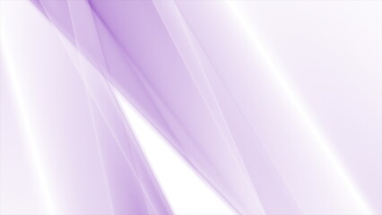 Leinwandbilder - Violet white smooth glossy stripes abstract modern tech background