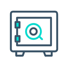 Poster - Safe Vault Icon Representing Secure Storage and Protection of Valuables
