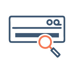 Leinwandbilder - Search Bar with Magnifying Glass Icon Representing Web Search and Navigation