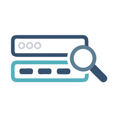 Leinwandbilder - Search Bar with Magnifying Glass Icon Representing Web Search and Navigation