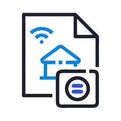 Leinwandbilder - Smart Home with File Removal Symbol Representing Digital Decluttering and Data Management