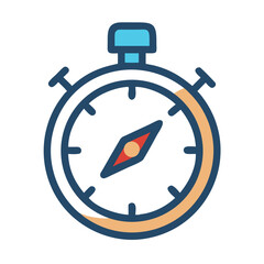 Aufkleber - Stopwatch with Arrow Icon Representing Time Management and Productivity Tracking