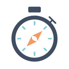 Aufkleber - Stopwatch with Arrow Icon Representing Time Management and Productivity Tracking