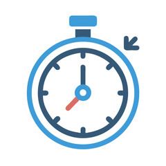Aufkleber - Stopwatch with Arrow Icon Representing Time Management and Productivity Tracking