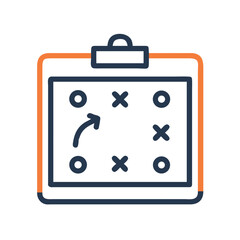 Poster - Strategy Board Icon Representing Tactical Planning and Goal-Oriented Decision Making