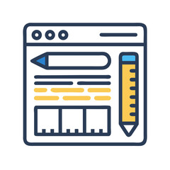 Leinwandbilder - Design Interface with Ruler and Pencil Icon Representing Creative Layout and Precision Tools