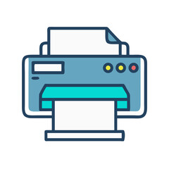 Aufkleber - Printing Machine Icon Representing Inkjet or Digital Printing Technology