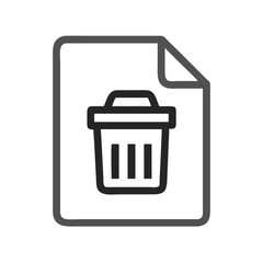 Aufkleber - Trash Bin Icon Representing File Deletion and System Cleanup