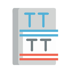 Aufkleber - Typography Stack Icon Representing Font Collection and Text Style Management