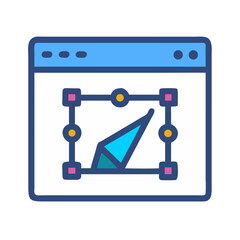 Leinwandbilder - Vector Editing Interface Icon Representing Creative Design and Graphic Customization