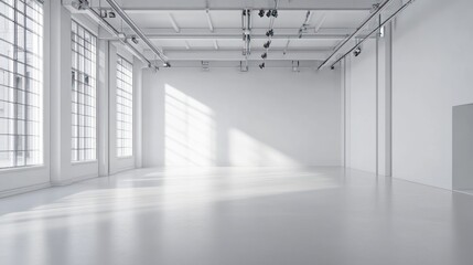 Aufkleber - Empty, bright industrial space