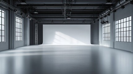 Aufkleber - Empty industrial studio space