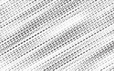 Leinwandbilder - Triangular halftone texture retro wave vector. Geometric technology abstract diagonal dotted background. Half tone triangles retro comic pattern. Minimal 80s style dynamic tech structure wallpaper.	