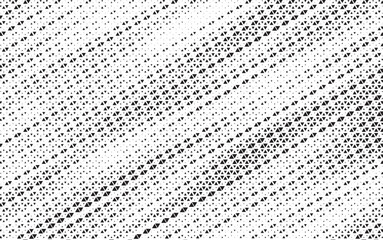 Leinwandbilder - Triangular halftone texture retro wave vector. Geometric technology abstract diagonal dotted background. Half tone triangles retro comic pattern. Minimal 80s style dynamic tech structure wallpaper.	